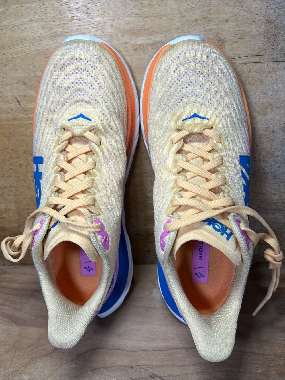 Hoka One One Mach 5 Womens Size 7 Running Shoes Sneakers Impala Cyclamen - Picture 7 of 12